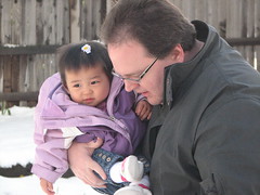Playing in the snow Playing in the snow