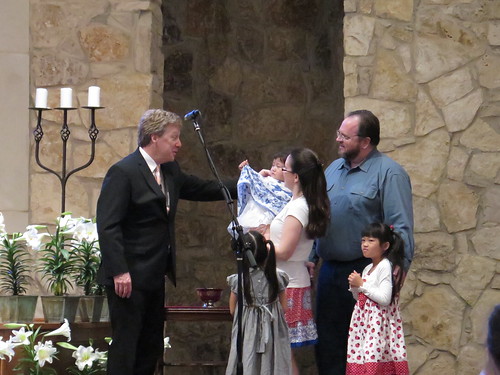 After Darwin put the water on her she held out her dress as if to say, "Hey, look what you did!"