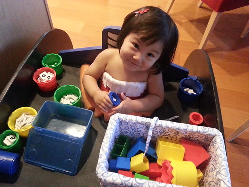 Dani in her TARDIS chair