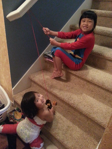 Nadia playing with Dani