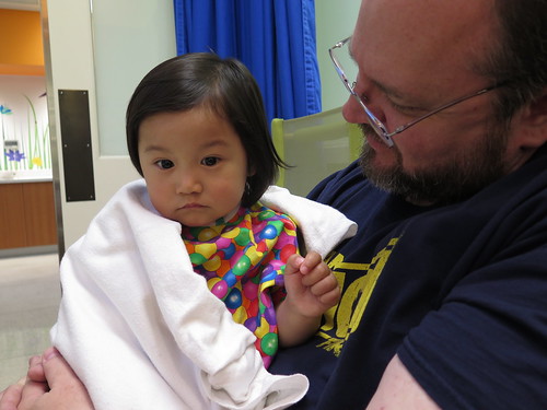 Waiting in the pre-op room for them to take her back.