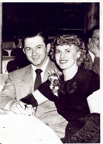 Grandma and Grandpa on their honeymoon.