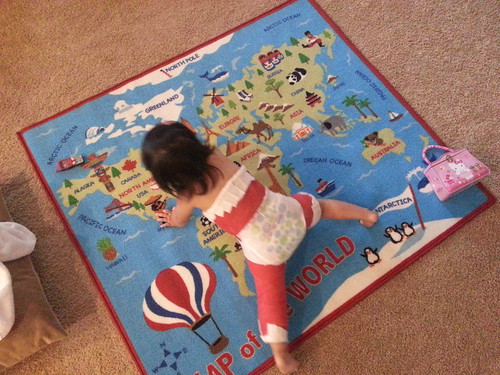 Dani playing on a new play mat.