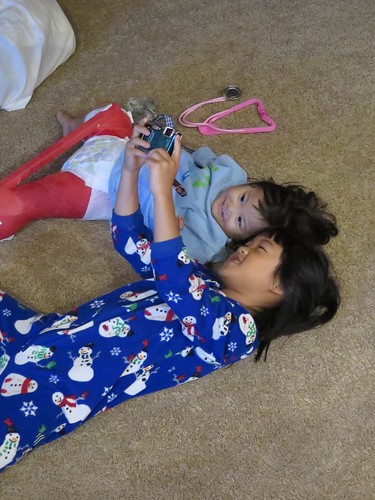 Nadia showing Dani videos on her camera